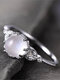 Vintage Trendy Moonstone Opal Diamond Engagement Party Copper Rhinestone Rings - #01