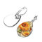 Orecchini Bohemian Sun Flower Print Forma goccia d'acqua Girasole Gem Mount Ear Gancio Regali gioielli da donna - 07