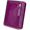 Women Genuine Leather Wallet Card Holder Portable Wallet Purse - Purple