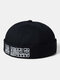 Unisex Cotton Hip Hop Street Outdoor Casual Letter Embroidered Brimless Beanie Skull Caps Landlord Hat - Black