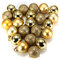 DIY 24Pcs Candy Color Plastic Christmas Tree Jewelry Ornament Balls - Gold