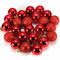 DIY 24Pcs Candy Color Plastic Christmas Tree Jewelry Ornament Balls - Red