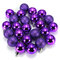 DIY 24Pcs Candy Color Plastic Christmas Tree Jewelry Ornament Balls - Purple