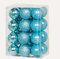 DIY 24Pcs Candy Color Plastic Christmas Tree Jewelry Ornament Balls - Blue