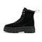Men Synthetic Suede Non Slip Patchwork Lace Up Work Casual Boots - Black