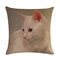 Vintage Art Oil Printing Cat Linen Cotton Cushion Cover Home Sofa Office Decor Throw Pillowcases - #9