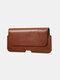 Vintage Genuine Leather Waist Soild Multi-size Design Belt Bag - Brown