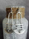 Bohemian Vintage Pendant Geometric Women Antique Silver-plated Earrings - Silver