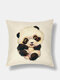1 PC Linen Panda Winter Olympics Beijing 2022 Decoration In Bedroom Living Room Sofa Cushion Cover Throw Pillow Cover Pillowcase - #05