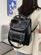 Vintage Handbag Travel School Backpack Sport Shoulder Bags - Black