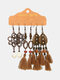 3 Pcs Bohemia Drop-Shape Women Earrings Set Tassel Pendant Earrings Jewelry Gift - #04