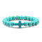 Turquoise Cross Beads Bracelets Elastic Rope Yoga Buddha Beads Natural Stone Unisex Bracelets - #04