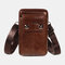 Men EDC Multi-Carry Genuine Leather 6.5 Inch Phone Holder Belt Bag Casual Crossbody Bag - #03