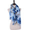 180CM Women Pashmere Solid Long Soft Scarf Angled Pattern Scarf Casual Thickening Warm Shawl Scarves - Blue