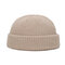 Unisex Solid Color Knitted Wool Hat Skull Cap Beanie - Khaki