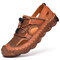 Mens Closed Toe Mesh Hand Stitching Outdoor Water Shoes - Brown