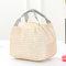 Women Cute Lunch Tote Bag Handbag Zipper Storage Waterproof Containers Picnic Pouch Bag - Yellow Stripe
