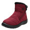 Plus Size Women Waterproof Warm Soft Non Slip Winter Boots - Red