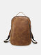 Men Vintage Multifunction Large Capacity Backpack 15.6 Inch Laptop Bags Student Bag - Brown