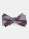 Men Dacron Cartoon Geometric Pattern Jacquard Double Layer Bowknot Formal Suit Bow Tie - #13