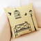 Concise Style Flower Pattern Square Cotton Linen Cushion Cover Car and House Decoration Pillowcase - #2