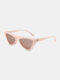 महिला राल बिल्ली आई पूर्ण फ्रेम UV संरक्षण फैशन धूप का चश्मा - गुलाबी