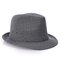 Mens Vintage Crimping Polyester Short Brim Jazz Cap Bucket Hat Beach Cap Travel Breathable Sun Cap - Gray