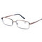 Mens Vintage Casual Comfortable Presbyopic Glasses Metal Square Frame Reading Glasses  - Brown