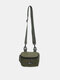 Unisexual Nylon Fabric Casual Zip Design Waterproof Crossbody Bag Light Weight Shoulder Bag - Green