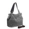 Women Solid Flannel Large Capacity Soft Leisure Tote Handbag Crossbody Bag - Gray