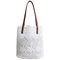 Women Large Capacity  Lace Handbag  Shoulder Bag Tote Bag - White
