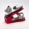 Armoire à chaussures simple ajustée Double rangement étagère à chaussures organisateur civière étagère de rangement pour chaussures - rouge