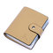 Unisex Genuine Leather Fashion 60 Card Slots Large Capacity Card Holder - Beige