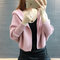 Shawl jacket short cardigan sweater cloak bat shirt long sleeve cloak - Pink