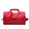 Women Retro PU Leather Handbag Hand Crocodile Pattern Crossbody bag - Red