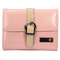 Women Candy Color Joker Soft Leather Wallet - Pink