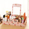  Conteneur de stockage de bureau de boîte de rangement cosmétique en bois de bricolage créatif avec le miroir  - #1