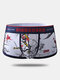 Men Floral Print Sexy Boxer Briefs Antibacterial Liner Pouch Patchwork Side Loose Underwear - #06