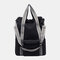 Women Nylon Waterproof Large Capacity Handbag Shoulder Bag - Black