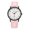Fashion Quartz Wristwatch Muliticolor Leather Strap Round Dial Causal Watches for Women - Pink