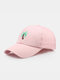 JASSY Unisex Cotton Outdoor Casual Palm Tree Vacation Embroidered Baseball Cap - Pink