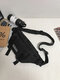 Men Casual Dacron Multi-Pockets Waterproof Crossbody Bag Sling Bag - Pure Black