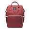 Baby Diaper Nappy Backpack Large Capacity Waterproof Nappy Changing Bag Baby Care Mother Organizer - Wine Red