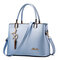 Women Solid Large Capacity Casual Crossbody Bag Shoulder Bag - Blue