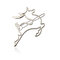 Cute Hair Clip Silver Gold Hollow Deer Animals Hairpin Hair Jewelry Accessories for Women - Silver