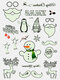 Christmas Luminous Temporary Tattoo Stickers Carnival Party Body Arm Water Transfer Paper - #02