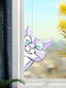 Cute Animal Pattern Hanging Decor Cat/Dog Print Sun Catcher Window Hanging Ornament Pendant For Garden Window Wall Door - Purple