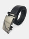 125 CM Men Leather Rectangular Alloy Automatic Buckle Microfiber Scratch-resistant Casual Belts - #04