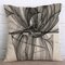Ink Painting Cotton Linen Cushion Cover Square Decoration Pillowcase - #2
