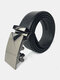 125 CM Men Leather Rectangular Alloy Automatic Buckle Microfiber Scratch-resistant Casual Belts - #06